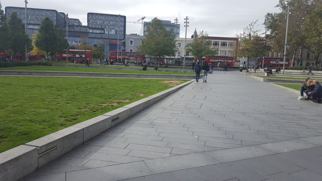 the Square with bus stops at Woolwich Arsenal Station